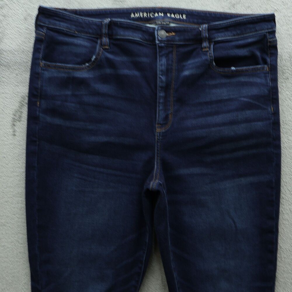 American Eagle Jegging Jeans Women's 18R Super High-Rise 28" Inseam Destroyed - Picture 13 of 16